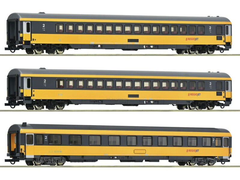 Roco Sada 3 ks osobních vagónů RegioJet - 6200082